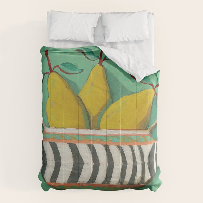 Striped Bowl with Pears Comforter Gallery Image 6