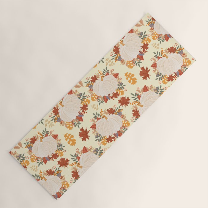 Pumpkin and garland Yoga Mat Gallery Image 1