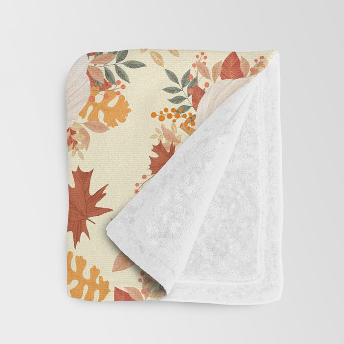 Pumpkin and garland Throw Blanket Gallery Image 3
