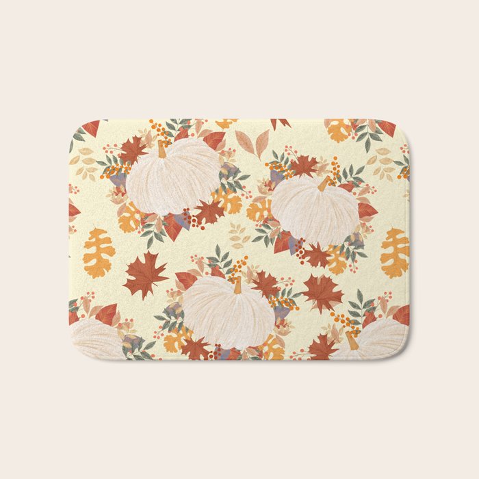 Pumpkin and garland Bath Mat Gallery Image 1