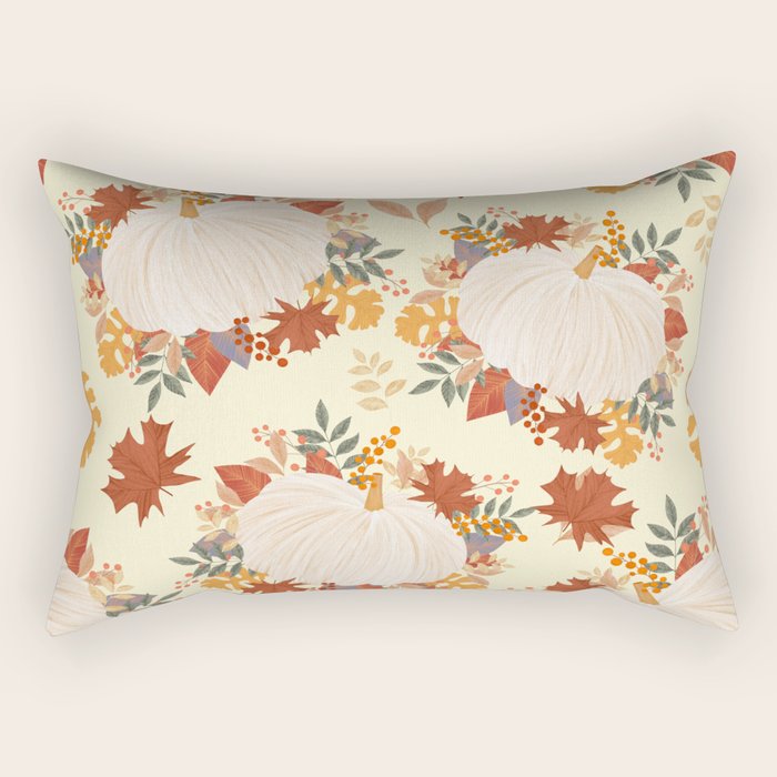 Pumpkin and garland Rectangular Pillow Gallery Image 1