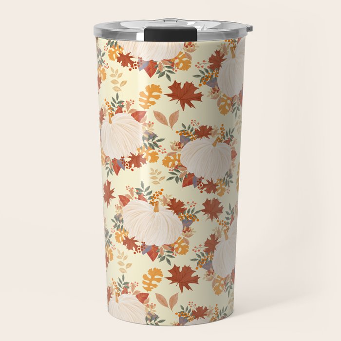 Pumpkin and garland Travel Mug Gallery Image 1