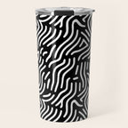 Black and white line art pattern Travel Mug Gallery Image 1
