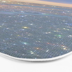 MAGIC OCEAN - glitter artwork by Yana Potter artist. Sparkling waves, pastel blue, beautiful nature. Bath Mat Gallery Image 3