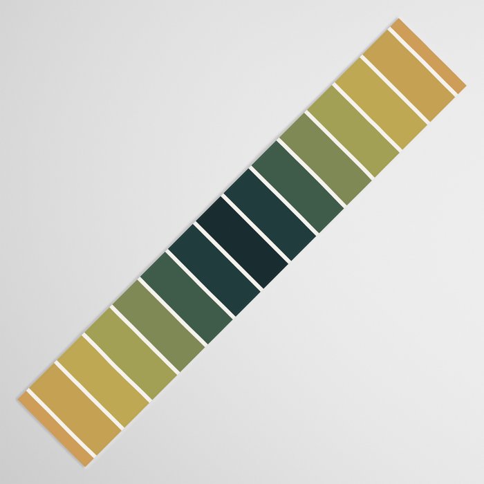 Gradient Arch XXVI Green Tones Mid Century Modern Rainbow Table Runner Gallery Image 3