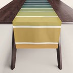 Gradient Arch XXVI Green Tones Mid Century Modern Rainbow Table Runner Gallery Image 1