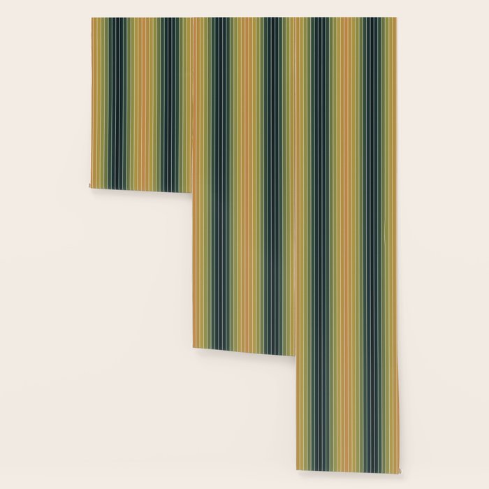 Gradient Arch XXVI Green Tones Mid Century Modern Rainbow Wallpaper Gallery Image 3