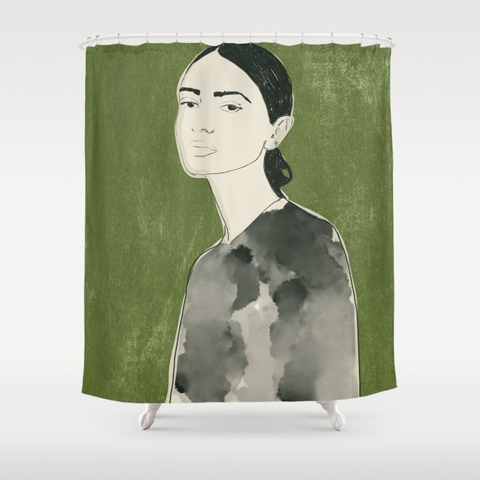 Girl Portrait 2 Shower Curtain Gallery Image 1