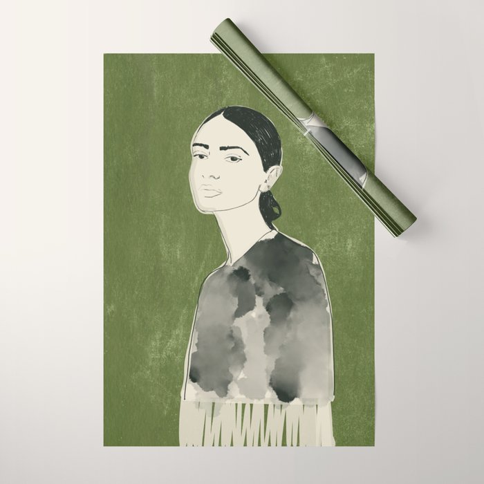 Girl Portrait 2 Wrapping Paper Gallery Image 1