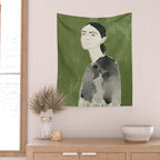 Girl Portrait 2 Wall Tapestry Gallery Image 2