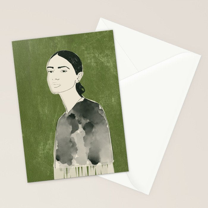 Girl Portrait 2 Stationery Card Gallery Image 2