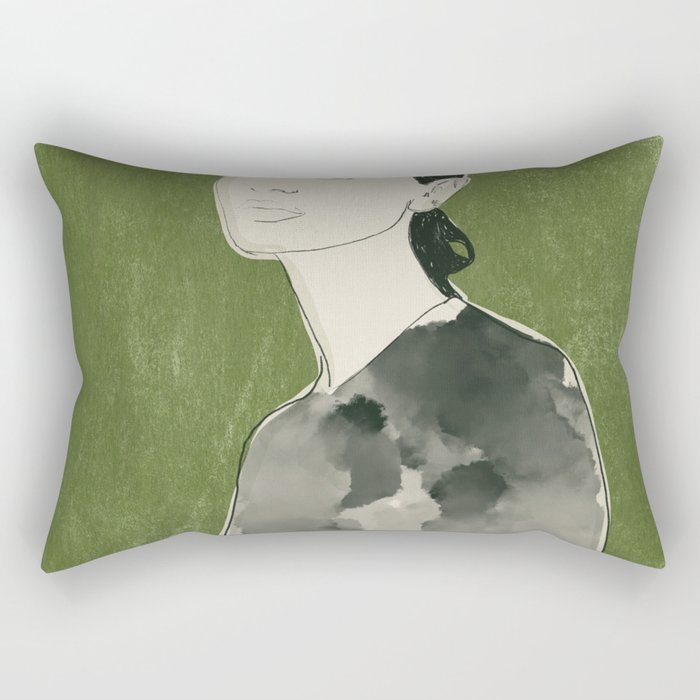 Girl Portrait 2 Rectangular Pillow Gallery Image 1