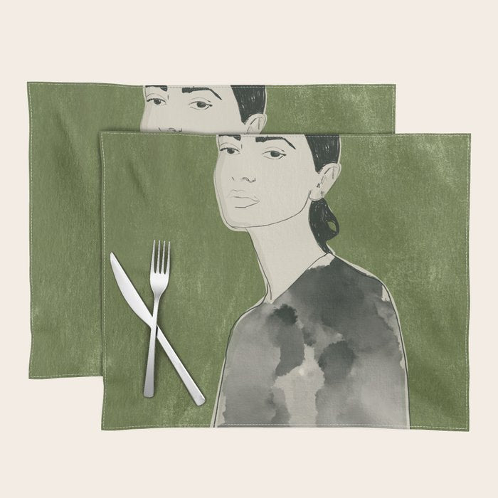 Girl Portrait 2 Placemat Gallery Image 1