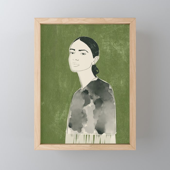 Girl Portrait 2 Mini Art Print Gallery Image 1
