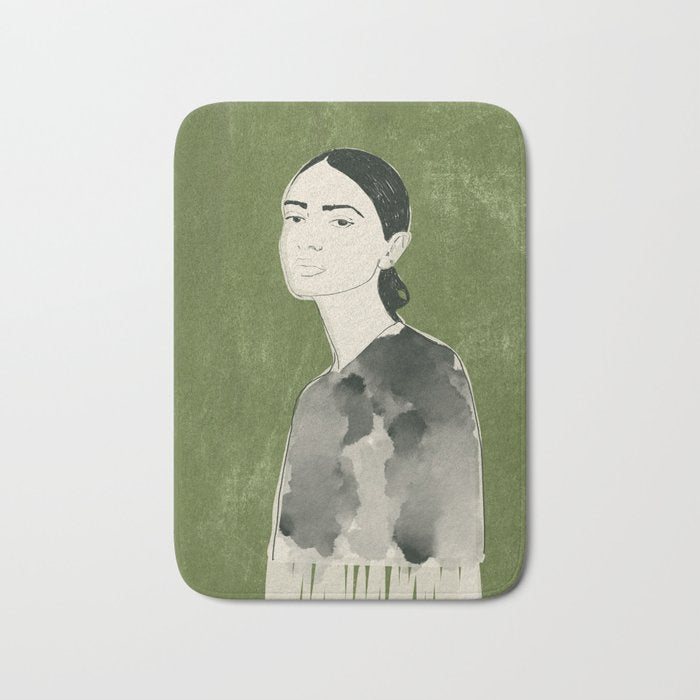 Girl Portrait 2 Bath Mat Gallery Image 1