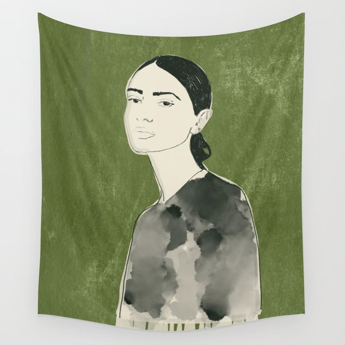 Girl Portrait 2 Wall Tapestry Gallery Image 4