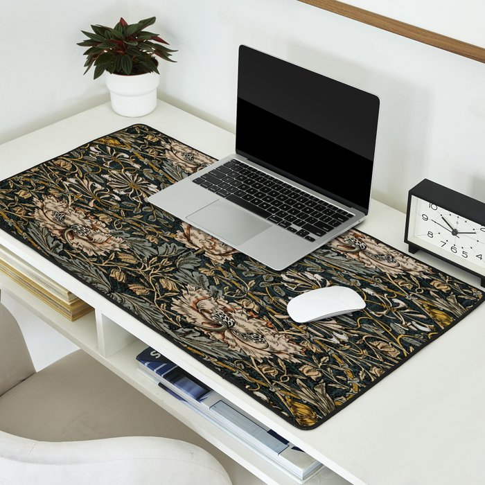 William Morris floral, honeysucklea Desk Mat Gallery Image 2