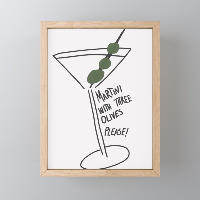 Martini Three Olives Mini Art Print Gallery Image 1