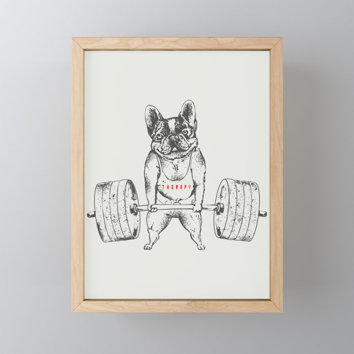 Frenchie Lift Mini Art Print Gallery Image 1