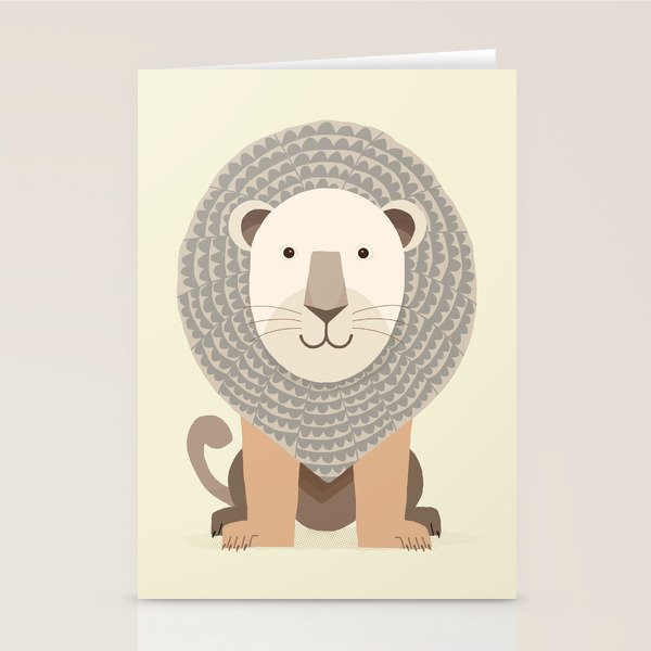 Whimsical Lion Stationery Card Gallery Image 2