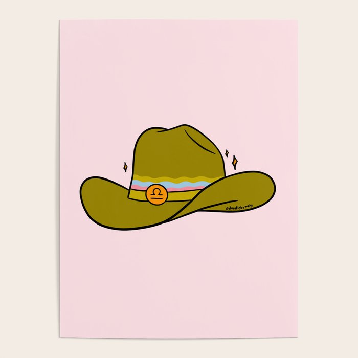 Libra Cowboy Hat Poster Gallery Image 1