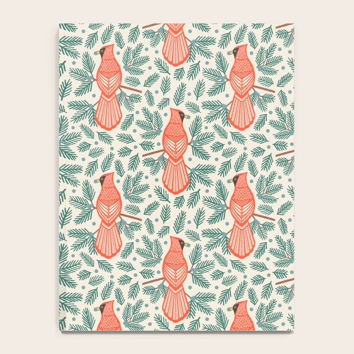 Cardinal Bird and Pine Branches Notebook Gallery Image 4