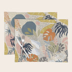 Tropical Foliage Pattern 1 - Retro Boho Placemat Gallery Image 1