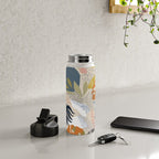 Tropical Foliage Pattern 1 - Retro Boho Water Bottle Gallery Image 4