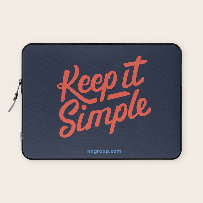 Keep It Simple Laptop Sleeve Gallery Image 1