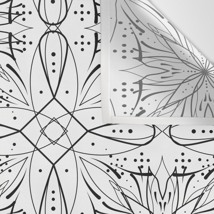 BW starry abstract mosaic B Wall Tapestry Gallery Image 3
