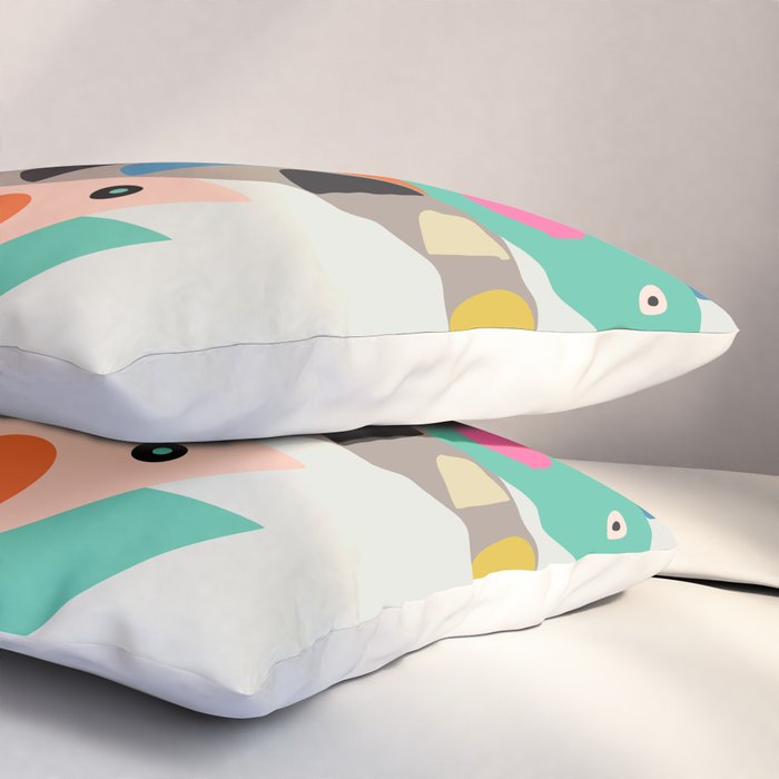 Mid Century fish Pillow Sham Gallery Image 3