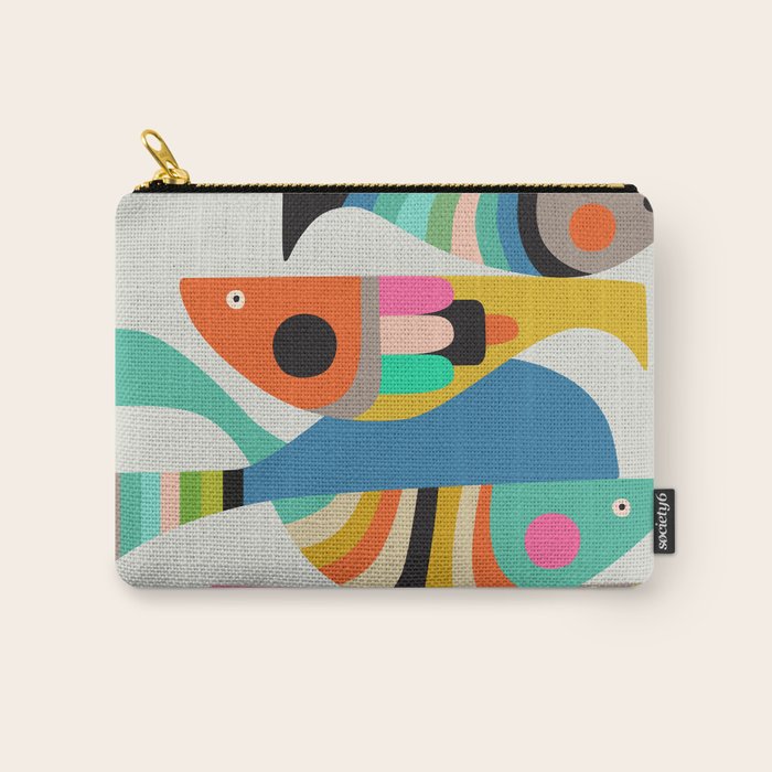 Mid Century fish Carry All Pouch Gallery Image 1