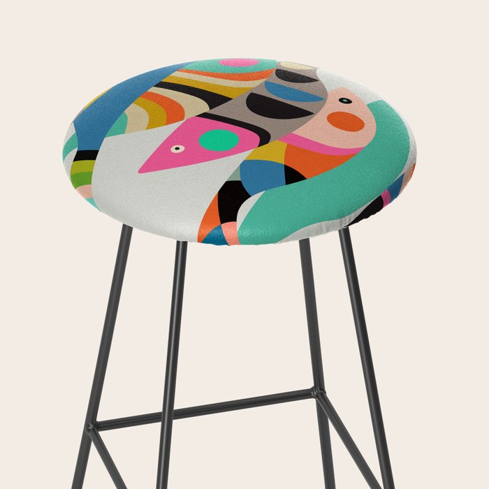 Mid Century fish Stool Gallery Image 2