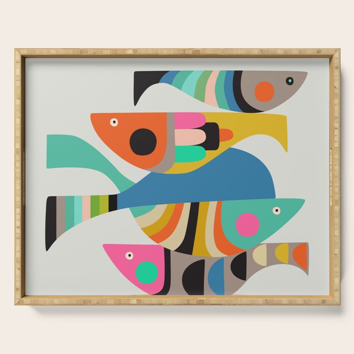 Mid Century fish Serving Tray Gallery Image 1