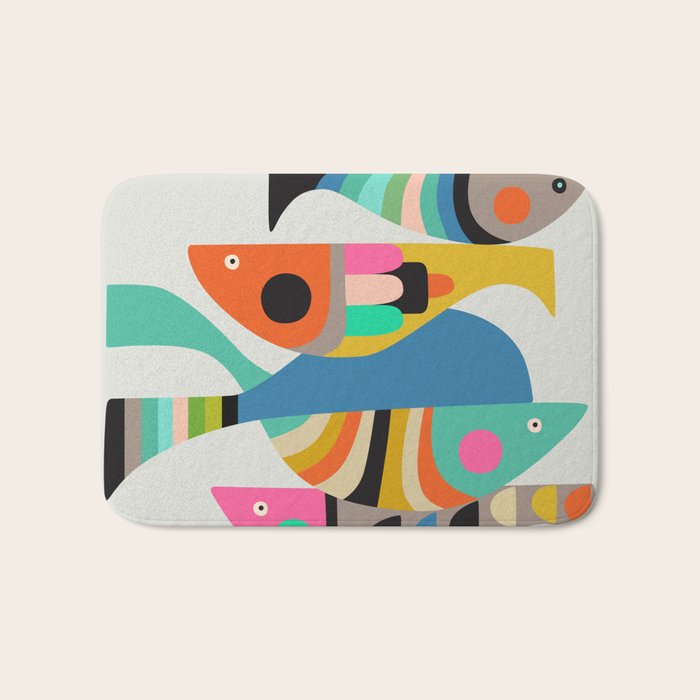 Mid Century fish Bath Mat Gallery Image 1