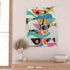 Mid Century fish Wall Tapestry Gallery Image 2
