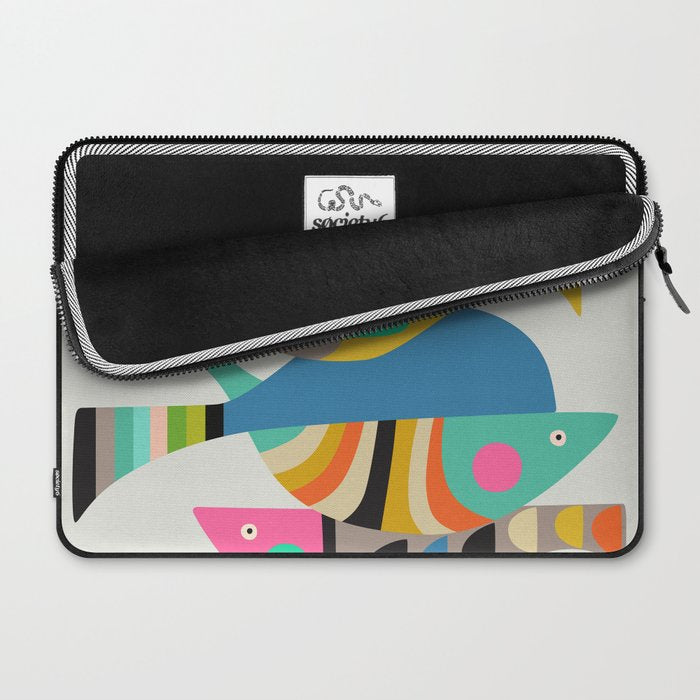 Mid Century fish Laptop Sleeve Gallery Image 2
