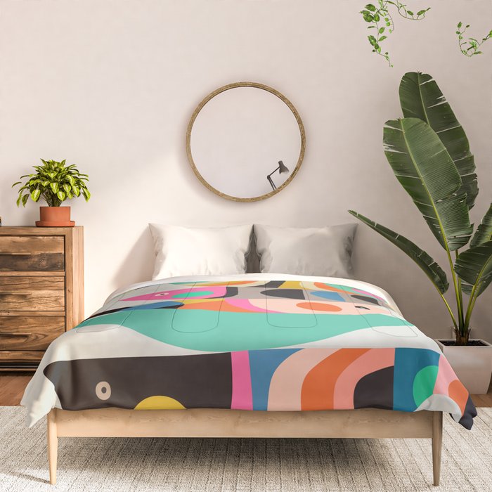 Mid Century fish Comforter Gallery Image 3