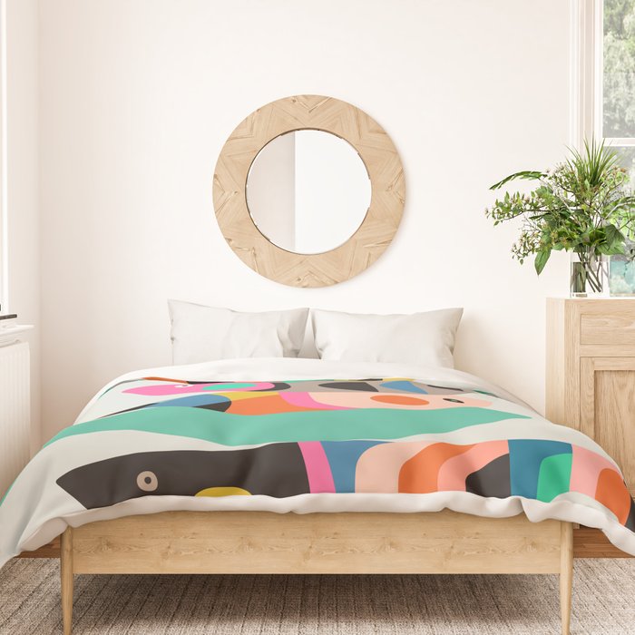 Mid Century fish Duvet Cover Gallery Image 3