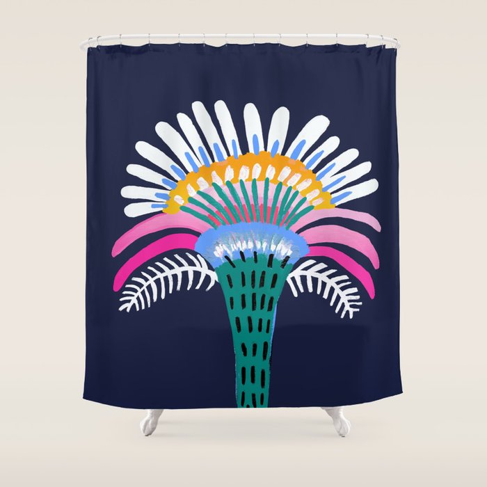 Zelestial Flower Shower Curtain Gallery Image 1