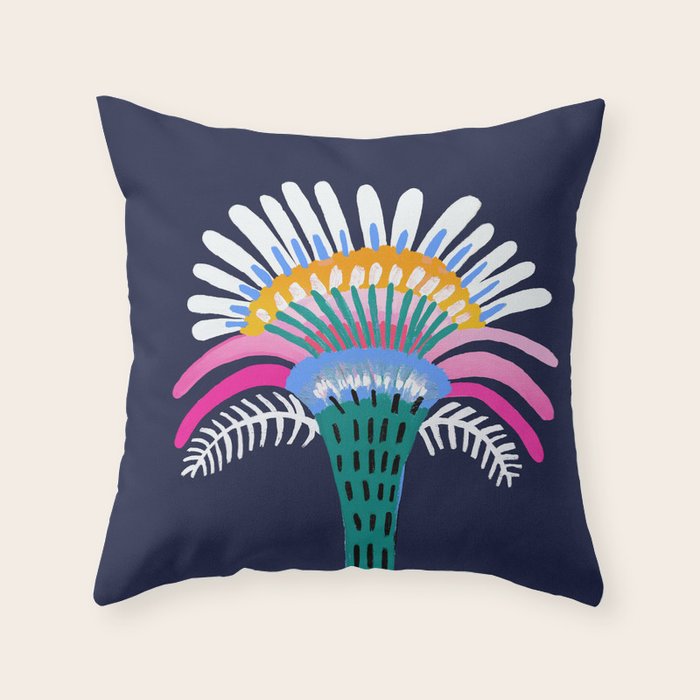 Zelestial Flower Throw Pillow Gallery Image 6