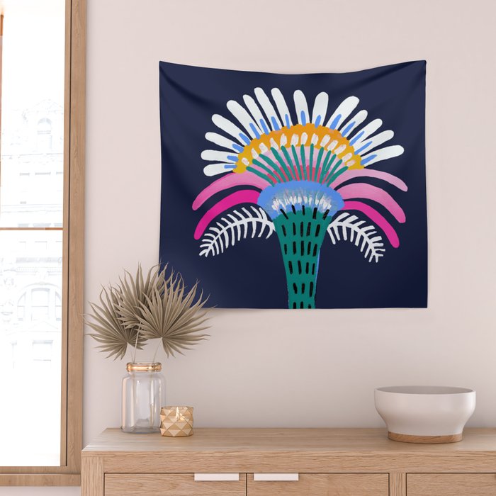 Zelestial Flower Wall Tapestry Gallery Image 2