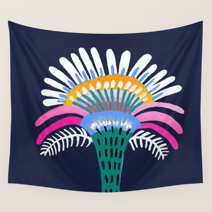 Zelestial Flower Wall Tapestry Gallery Image 4