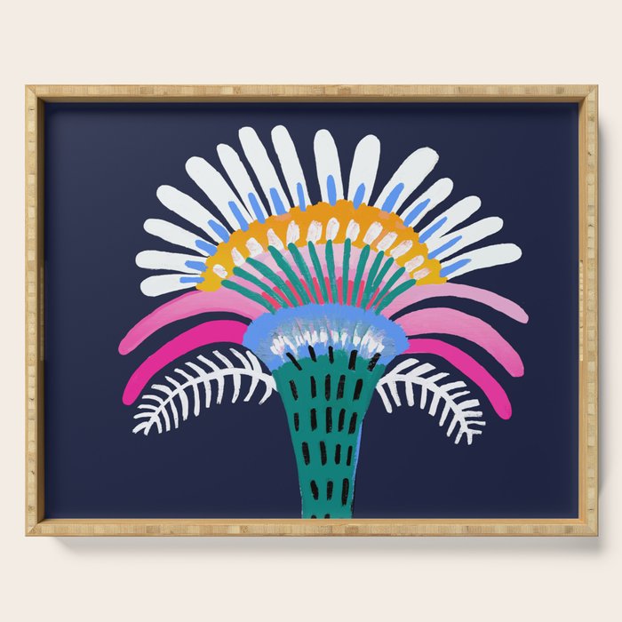 Zelestial Flower Serving Tray Gallery Image 1