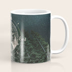 Mountains Compass Milky Way Woods Gold Coffee Mug Gallery Image 1