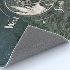 Mountains Compass Milky Way Woods Gold Rug Gallery Image 4