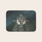 Mountains Compass Milky Way Woods Gold Bath Mat Gallery Image 1