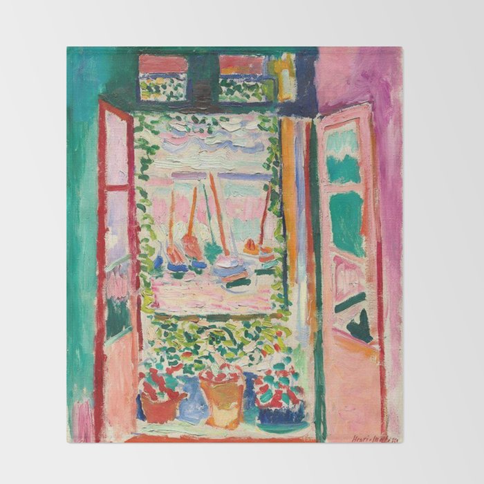 Henri Matisse - The Open Window Throw Blanket Gallery Image 2