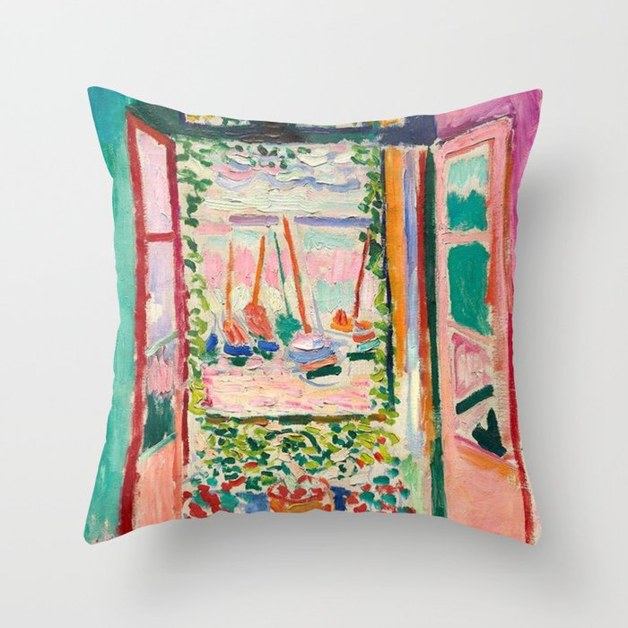 Henri Matisse - The Open Window Throw Pillow Gallery Image 6