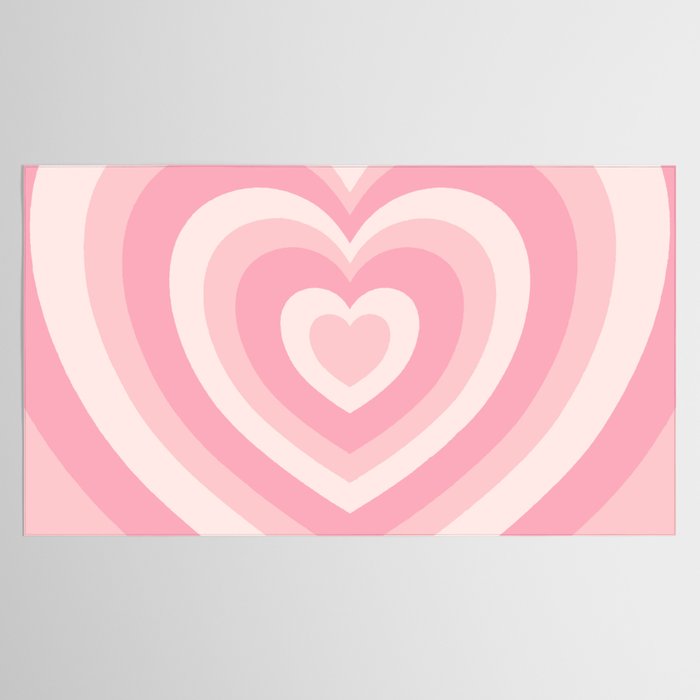 Pink Love Hearts  Tablecloth Gallery Image 2